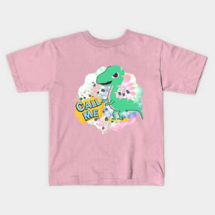 Cute Dinosaur CALL ME Kids T-Shirt